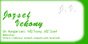 jozsef vekony business card